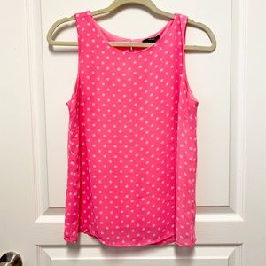 Forever 21 Neon Pink Polka Dot Tank Top